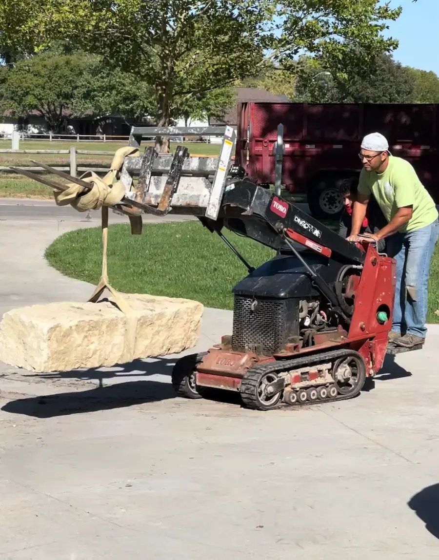 efren moving stone with dingo